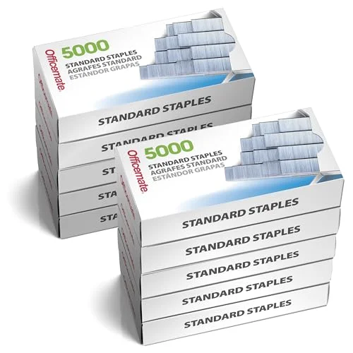 Officemate Standard Staples - 10 Boxes General Purpose Staple (91950)