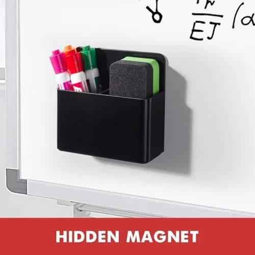 BEYGORM 2 Pack Plastic Magnetic Pen Holder for Refrigerator - Dry Erase Marker Holder for Whiteboard，Magnet School Locker Organizer Accessories