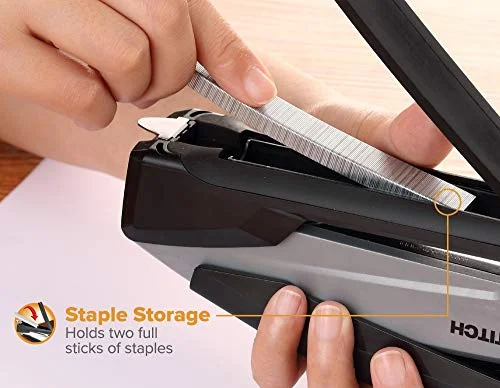 Bostitch Office Executive 3 in 1 Stapler, Includes 210 Staples and Integrated Staple Remover, One Finger Stapling, No Effort, 20 Sheet Capacity