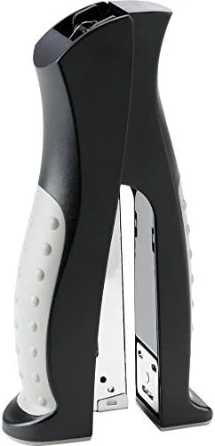 Business Source Vertical Desktop Stapler - Full-Strip, 20 Sheet Capacity, Black