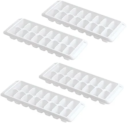 Kitch Easy Release White Ice Cube Tray - 16 Cube Trays (Pack of 4) (4 Pack - 64 Cubes)