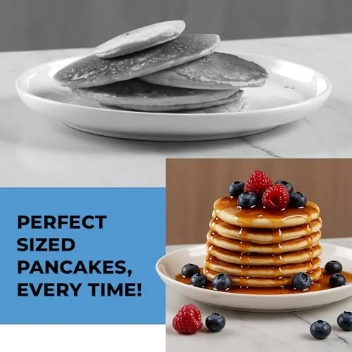 KPKitchen Pancake Batter Dispenser - Kitchen Must Have Tool for Perfect Pancakes, Cupcake, Waffle, Muffin Mix, Cake & Crepe - Baking Supplies for