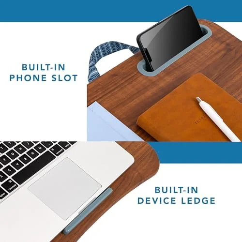 LAPGEAR Designer Lap Desk with Phone Holder and Device Ledge - Arrow Stripes - Fits up to 15.6 Inch Laptops - Style No. 45411