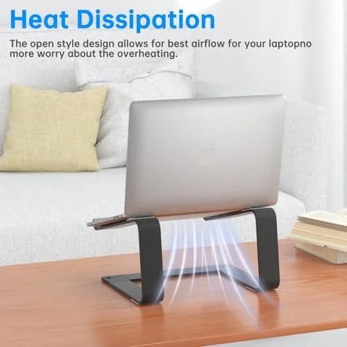 Laptop Stand for Desk Portable Computer Riser Metal Notebook Holder Printer Stand Office Desk Accessories Compatible with MacBook Air, Pro, Dell, HP