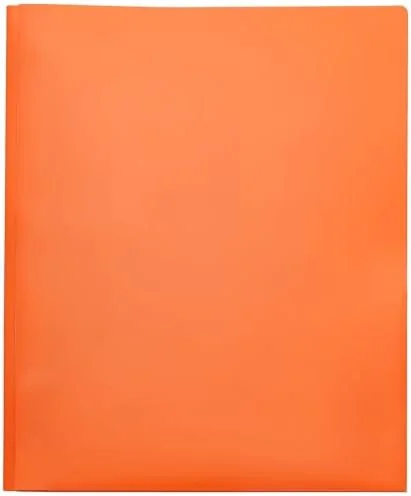 Amazon Basics Heavy Duty Plastic Folders with 2 Pockets for Documents - Letter Size Paper, School Supplies Organization, Assorted Colors, Pack of 12