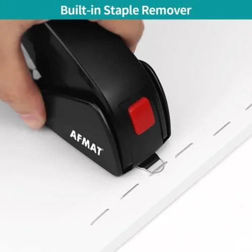 AFMAT Stapler for Desk, 50 Sheet Effortless Desktop Stapler Staple with One Finger, Portable Ergonomic Handheld Staplers Heavy Duty, Built-in