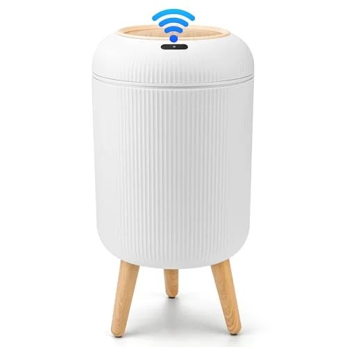 Pukomc Smart Sensor Wastebasket, Convenient and Hygienic Easy to Use, Technology Sensor Waterproof Wastebasket Plastic Trash can for Kitchen