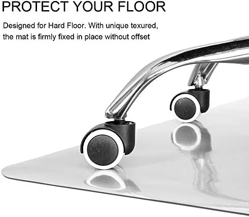 Kuyal Clear Chair mat for Hard Floors 36 x 48 inches Transparent Floor Mats Wood/Tile Protection Mat for Office & Home (36" X 48" Rectangle)