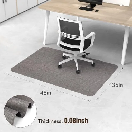 Blvornl Office Chair Mat for Hardwood Floor, 36" x 48" Desk Computer Chair Mat for Hard Wood and Tile Floor, Large Anti-Slip Hard Floor Protector