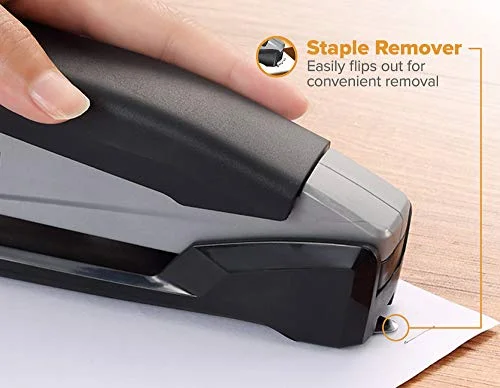 Bostitch Office Executive 3 in 1 Stapler, Includes 210 Staples and Integrated Staple Remover, One Finger Stapling, No Effort, 20 Sheet Capacity