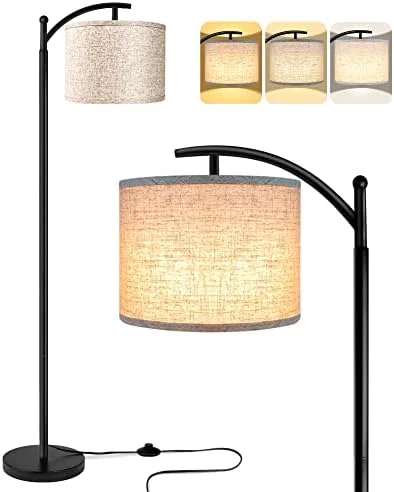ROTTOGOON Floor Lamp for Living Room with 3 Color Temperatures LED Bulb - Standing Lamp Tall Industrial Floor Lamp Reading for Bedroom, Office (9W LED