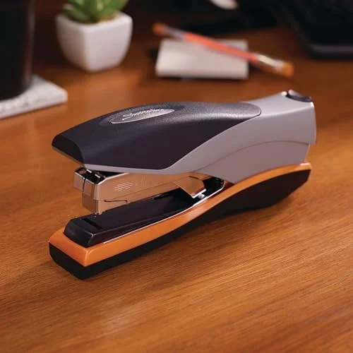 Swingline Stapler - 40 Sheet Capacity, Optima 40, Jam Free, Reduced Effort, Soft Grip, Metal, Orange and Gray (87845)