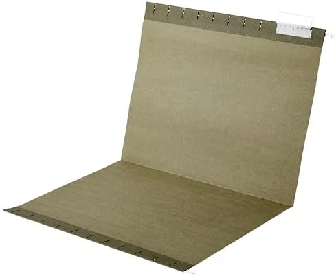 Amazon Basics Hanging File Folders for Documents, Letter Size, 1/5-Cut Adjustable Tabs, Standard Green, 75 Count per Box